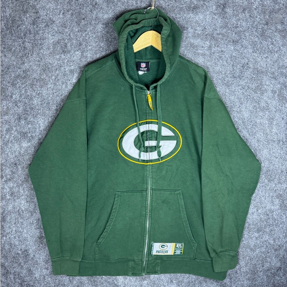 NFL Team Apparel Green Bay Packers Full Zip Hoodie Mens XL Football